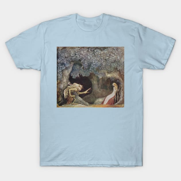 The Queens Pearl Necklace - John Bauer T-Shirt by forgottenbeauty